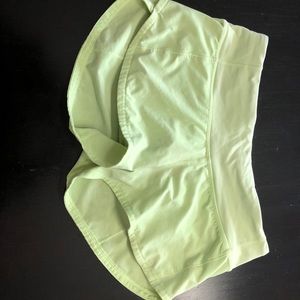 Neon green size 2 lululemon shorts